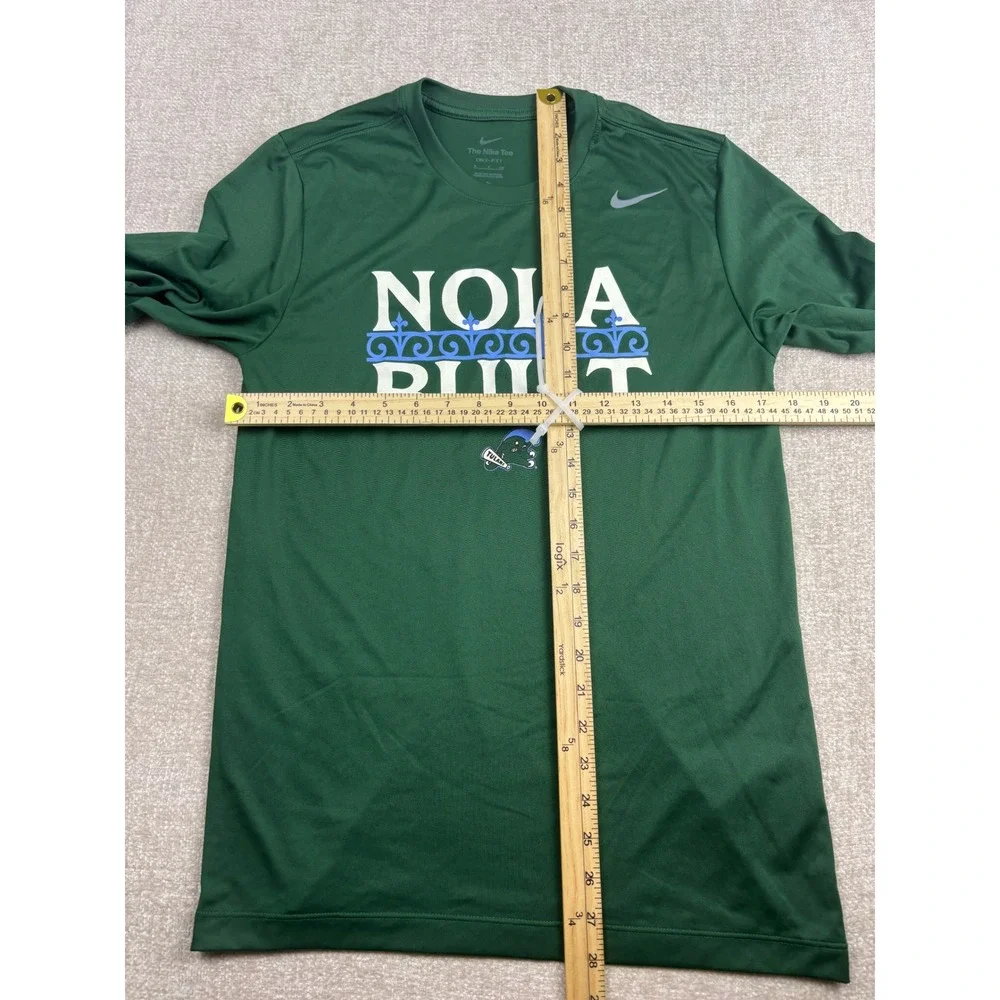 Nike Mens Tulane Green Wave NOLA Built Dri-FIT Long Sleeve Shirt Green Small